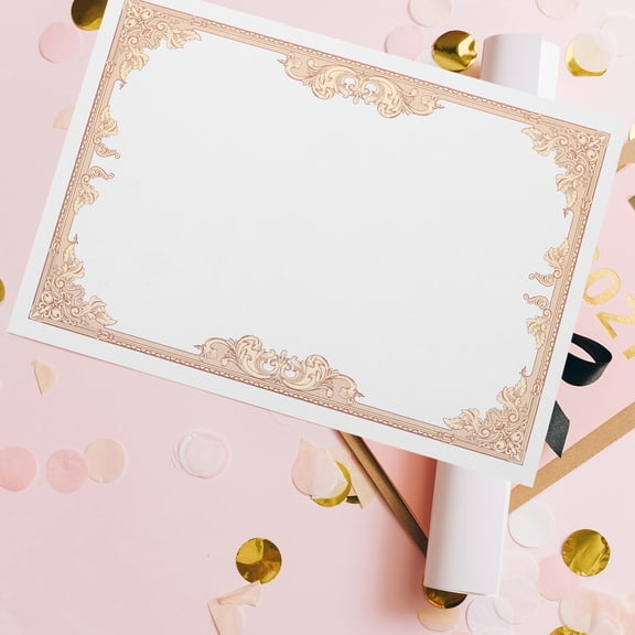 FRCOLOR Golden Certificate Paper for Printing with Smooth Writing Experience Ideal for Lab Use 30pcs