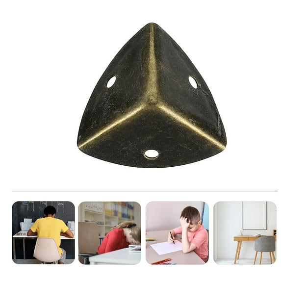 FRCOLOR Golden Iron Box Corner Guards Decorative and Protective Furniture Corner Protectors 20 Sets