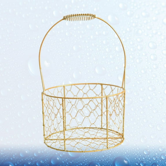 HAKIDZEL Decorative Item Golden Iron Round 1Set For Home And Office