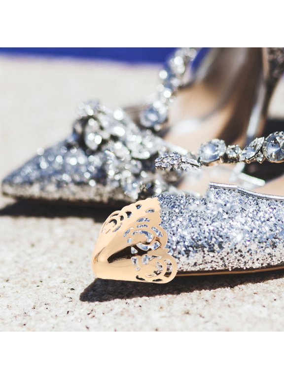 Toe Shoe Charms with Anti-Kick and Iron Heel Tip Covers, 3 Pairs Shoe Accessories