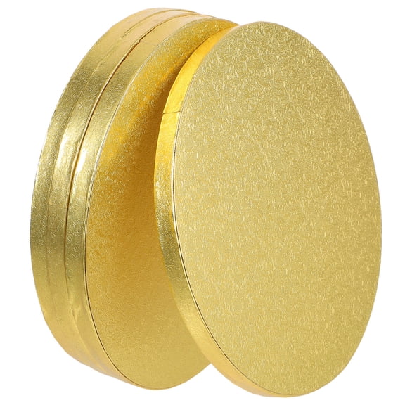 FRCOLOR Golden Thickened Cake Holding Board for Stability and Versatile Use with 4 Layers 4pcs
