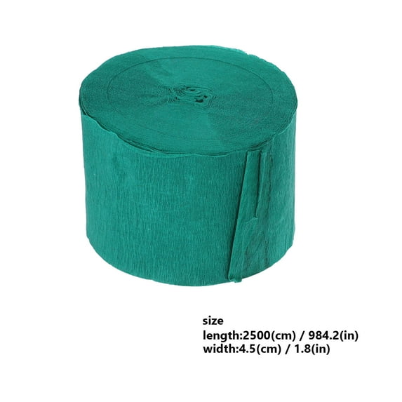 LABSERRON Party Crepe Paper Streamer Green Christmas Festive Atmosphere 8Set 98.4x1.8in