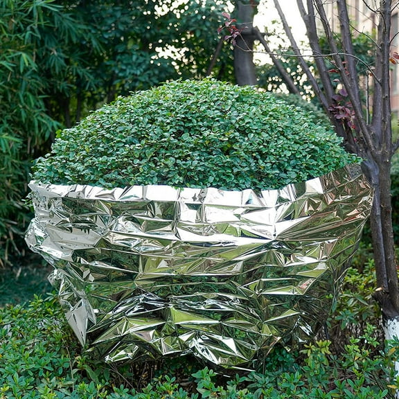FRCOLOR Plated Silver Polyester Plant Reflective Film for Garden and Greenhouse Use with Wind Protection and Insulation