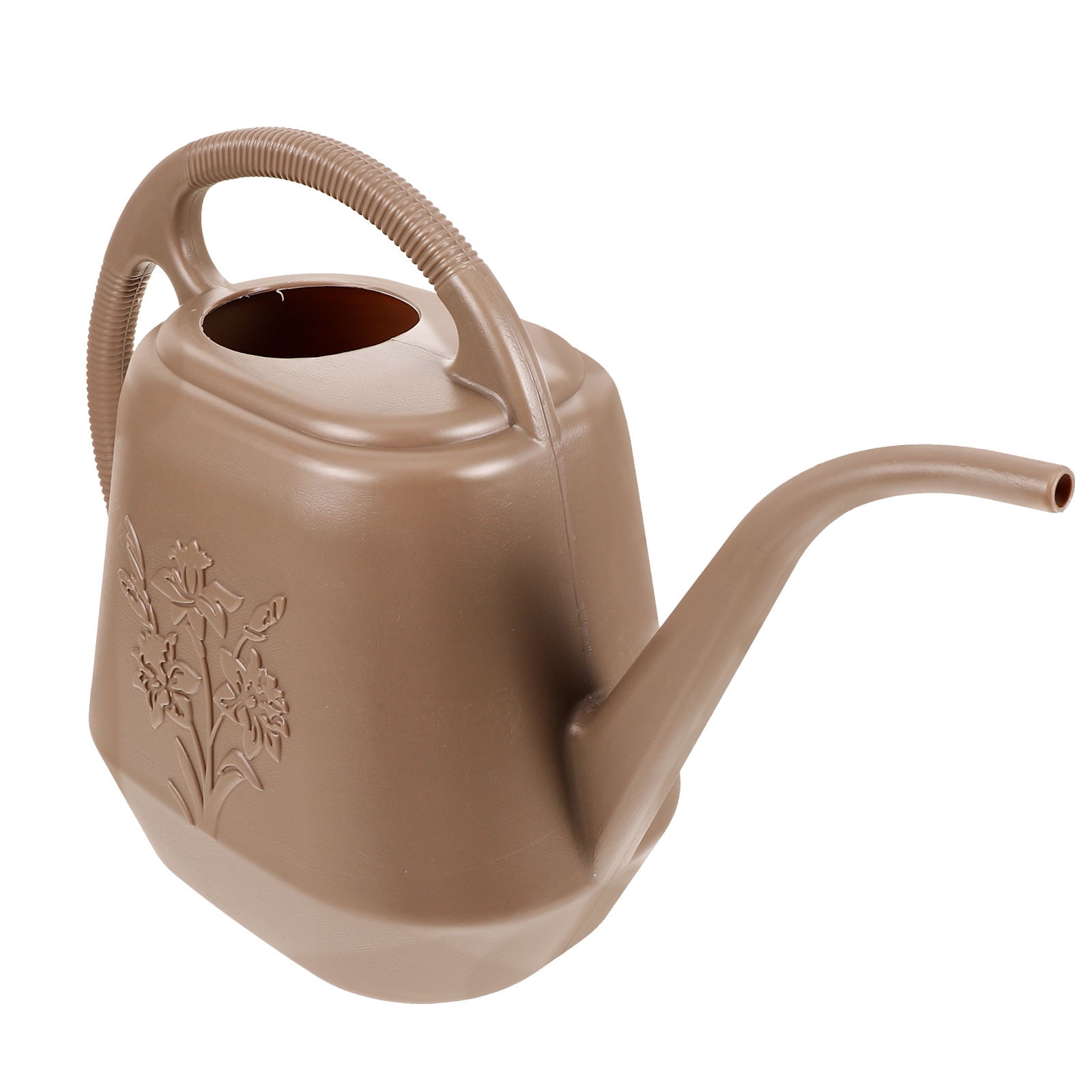 FRCOLOR Grey Plastic Watering Can with Long Spout for Small Plants and Daily Use 7.5 Inch