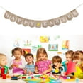 thumbnail image 1 of FRCOLOR HAPPY EASTER Jute Cloth Hanging Buntings Banner String Party Flag Decorative Banner, 1 of 8