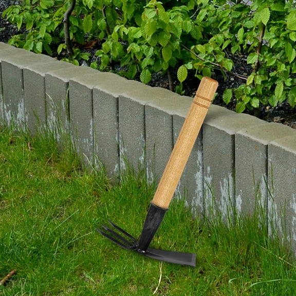 FRCOLOR HOMEMAXS Cultivator Soil Loosen Head Stirrup Hoe 1 Set Garden Tool for Weeding