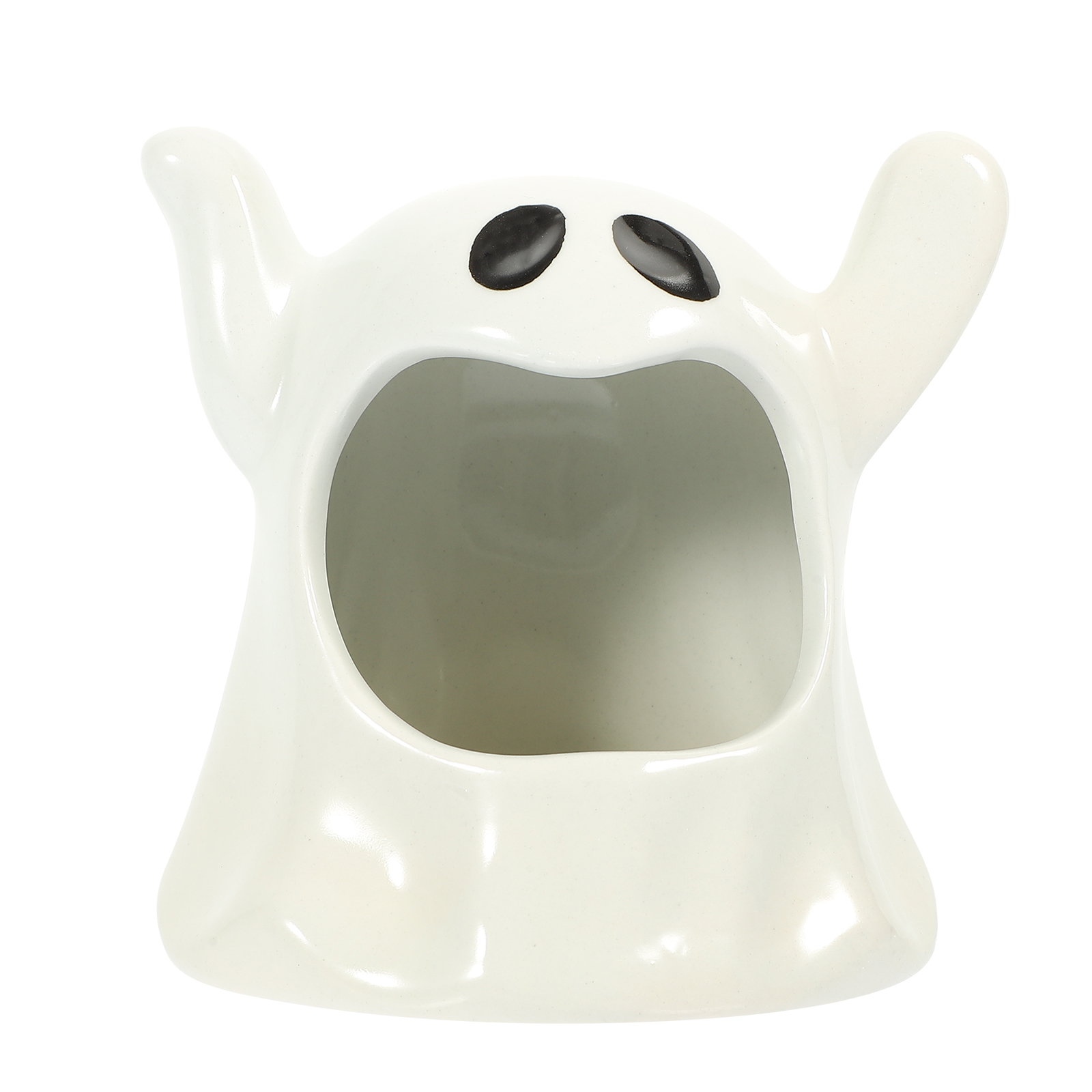 FRCOLOR Halloween Ghost Shape Candle Holder Ceramic Festival Halloween