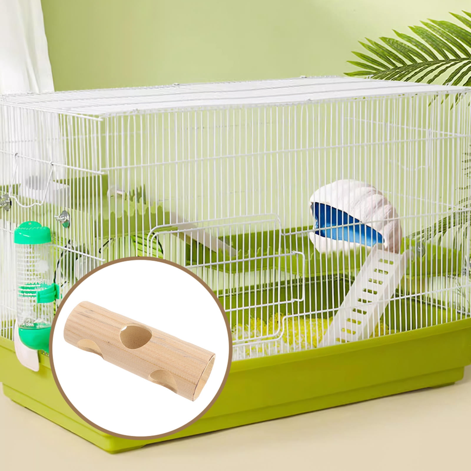 Image showcasing FRCOLOR Hamster Cylinder Tunnel Bamboo Hideout Resting Tunnel Hut ...