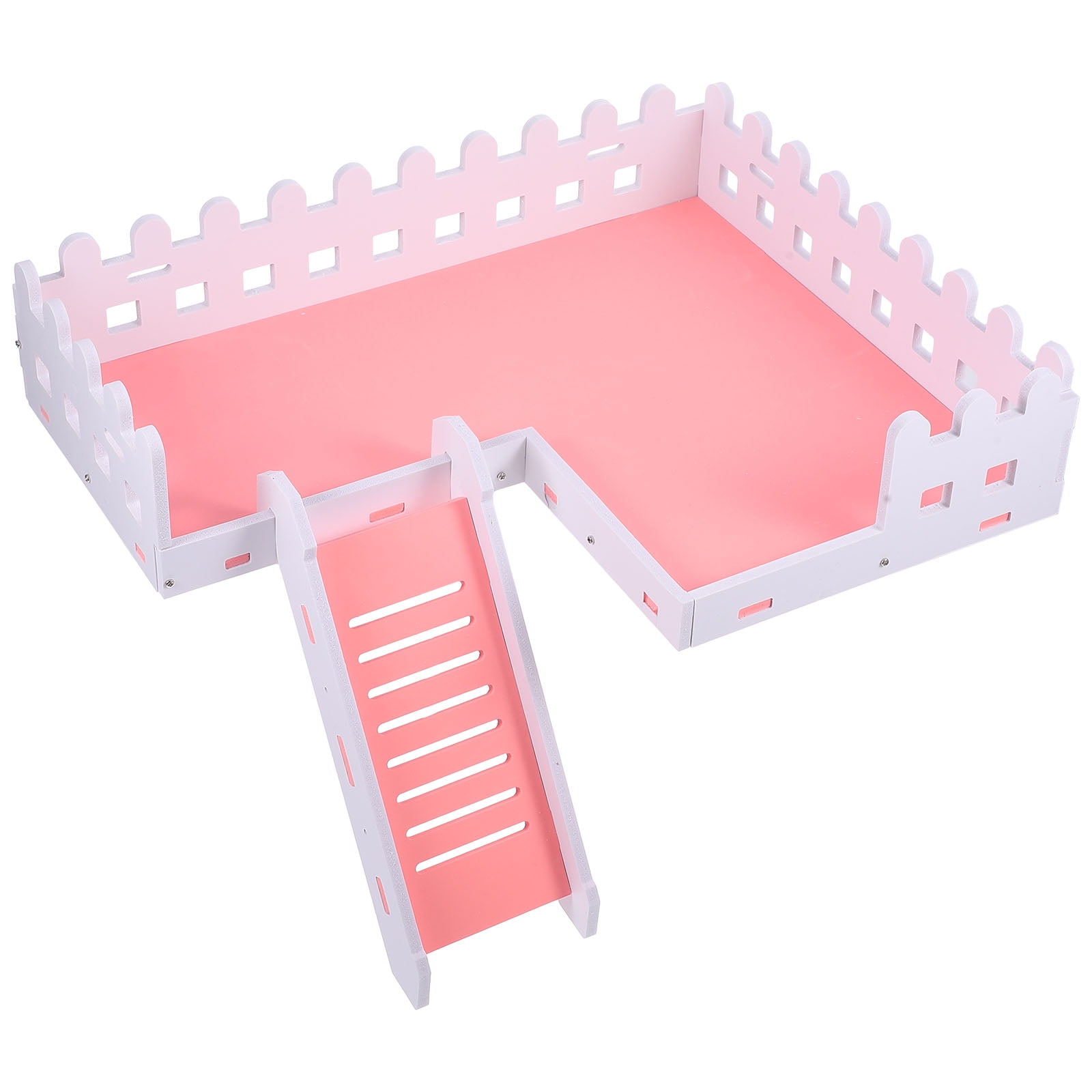 View of FRCOLOR Hamster Platform Plastic Small Animal Playground Hamster Cage ...