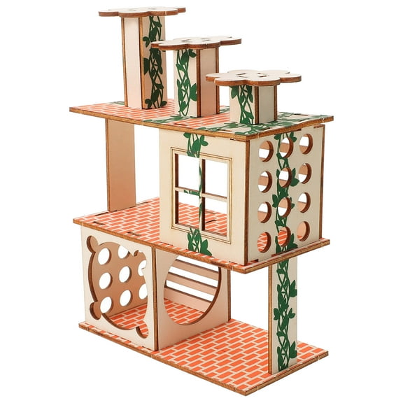 FRCOLOR Hamster Wooden House Squirrel House Pet Wooden Hideout Guinea Pig Cage Hideout