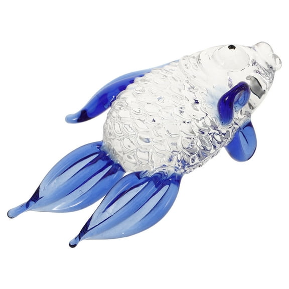FRCOLOR Hand Blown Glass Fish Statue for Decoration Multi Color Suitable for Freshwater and Saltwater Tank
