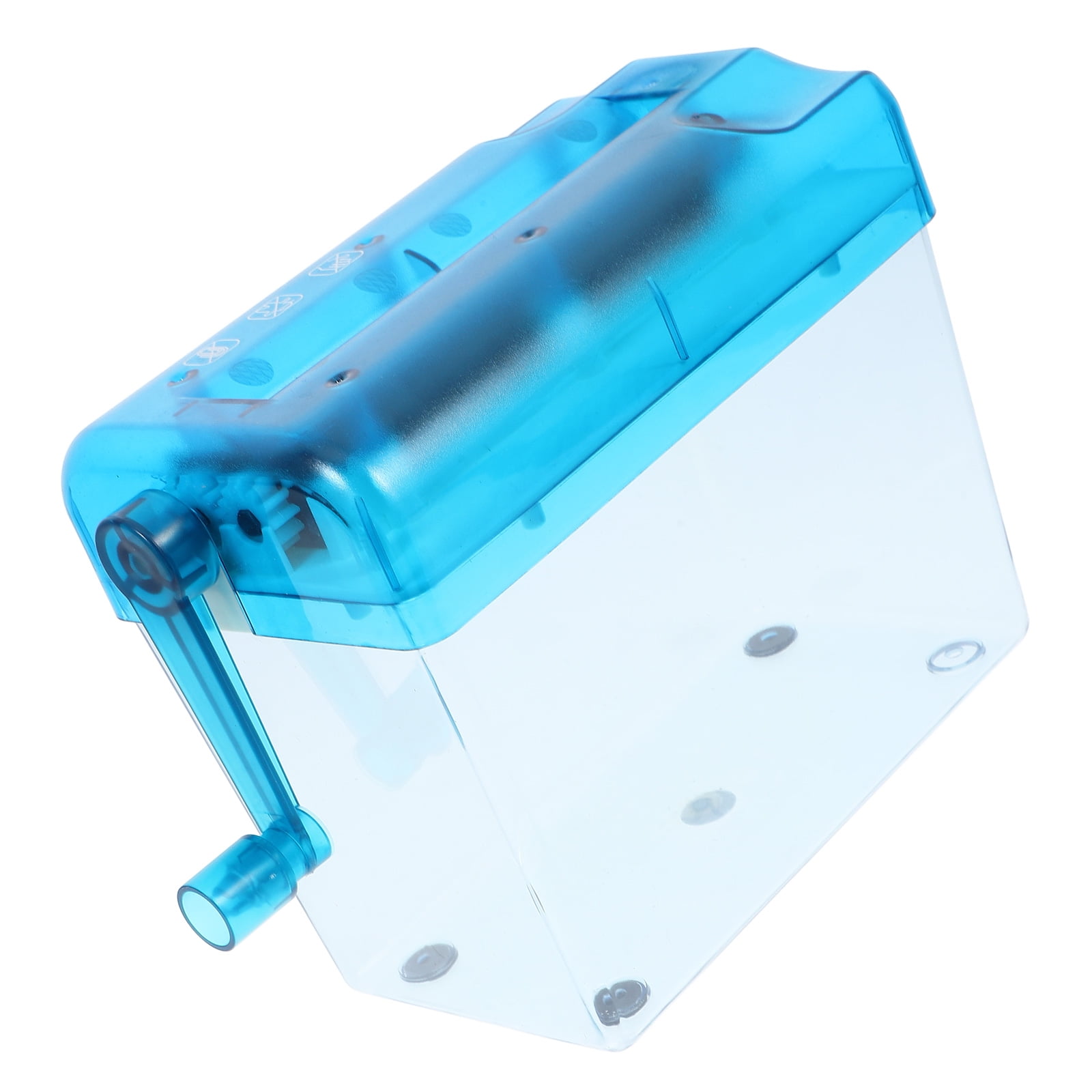 FRCOLOR Hand-cranked Paper Shredder Manual Accessory Shredders for Home Use Office Blue