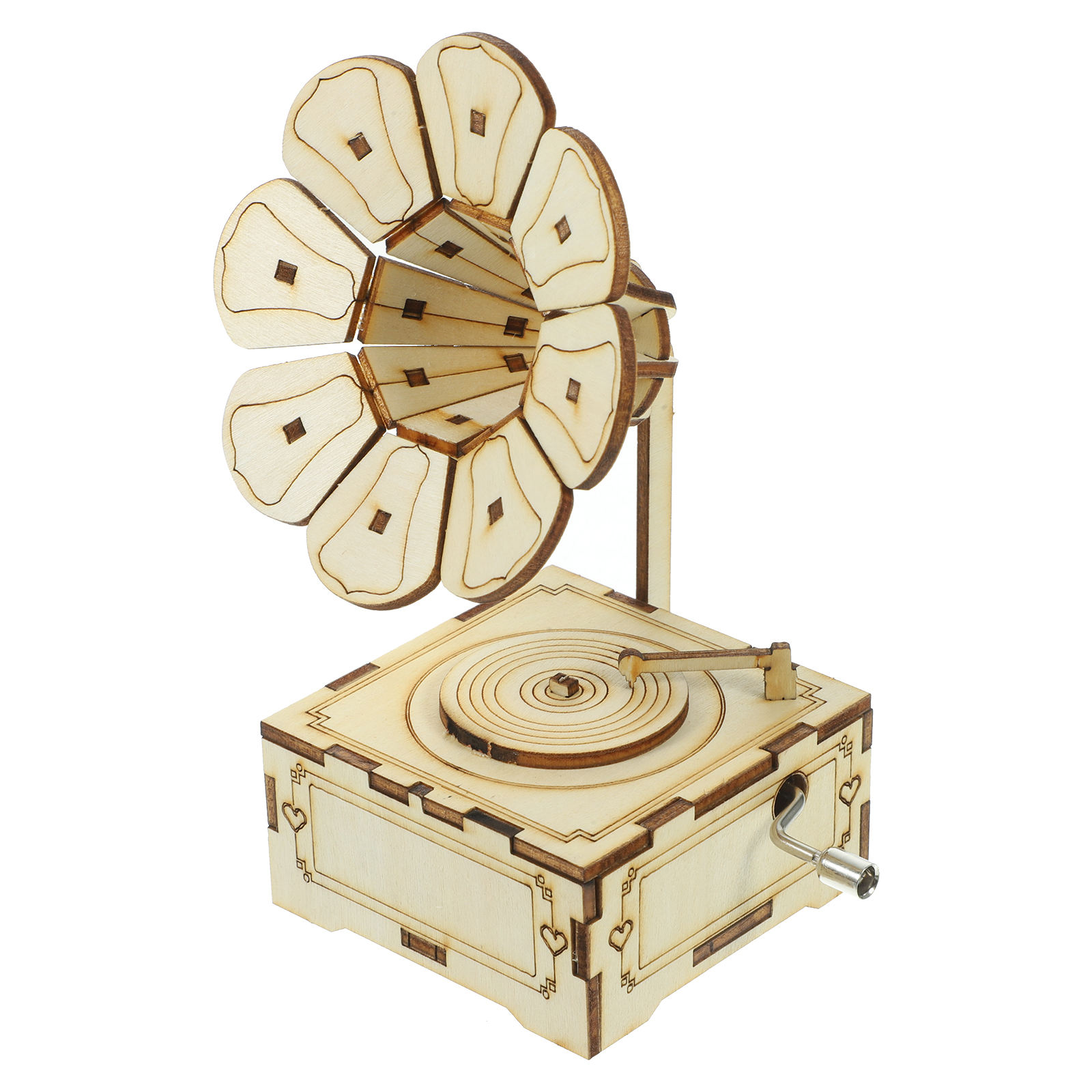 LABSERRON Phonograph Shape Retro Style Musical Box Home Decoration 1Set ...