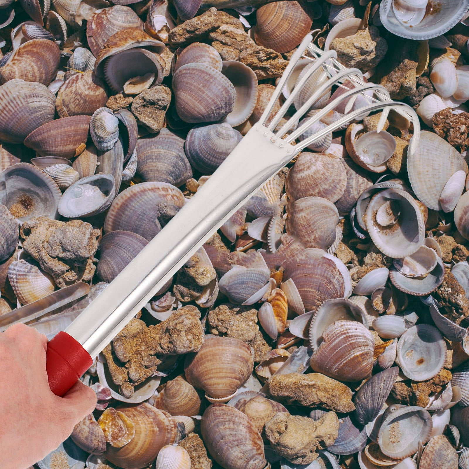 FRCOLOR Handheld Rake Beach Clamming Rake Reusable Beach Claw Rake ...