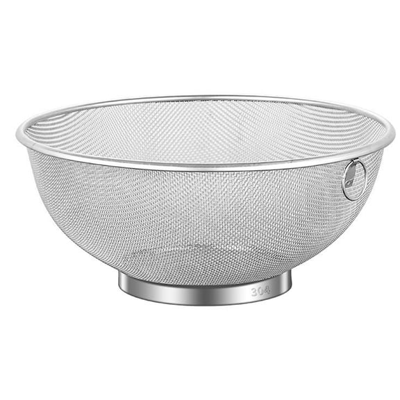 FRCOLOR  Hanging Fruit Basket Stainless Steel Strainer Foldable Colander