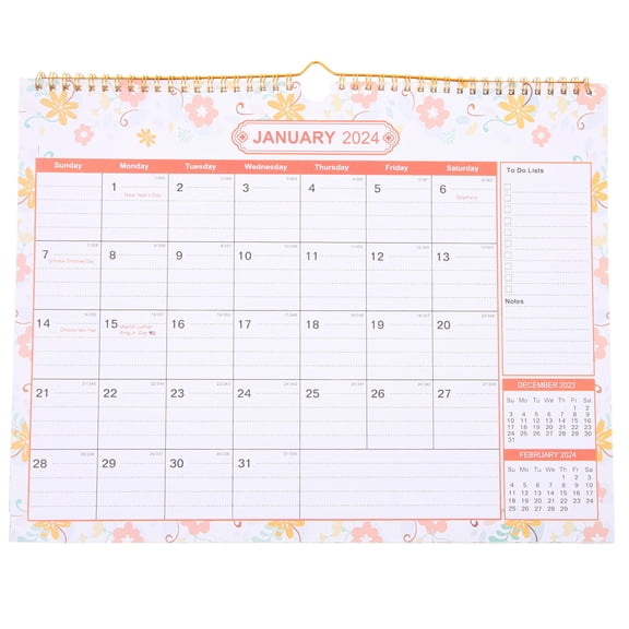 FRCOLOR 1Pack Year Wall Calendar Daily Use Countdown Activities Time Management Paper Office Style Home 14.93X11.79X0.39In