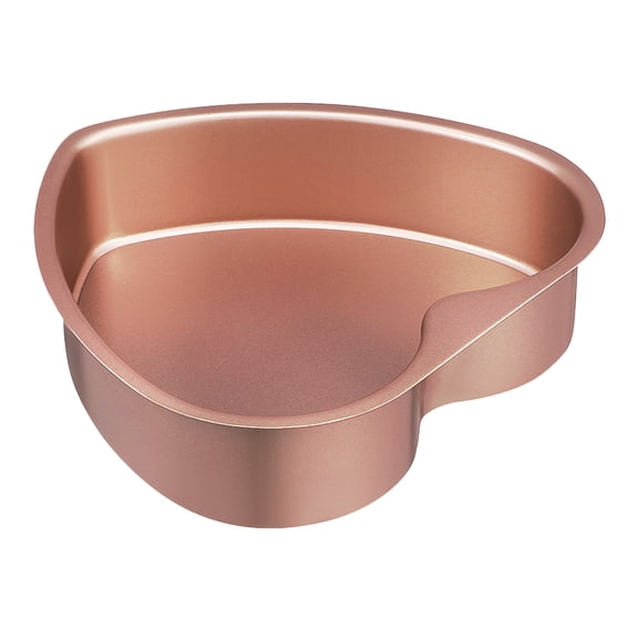 FRCOLOR  Heart Cake Mold Shape Muffin Pan for Cakes Bakeware Rose Gold