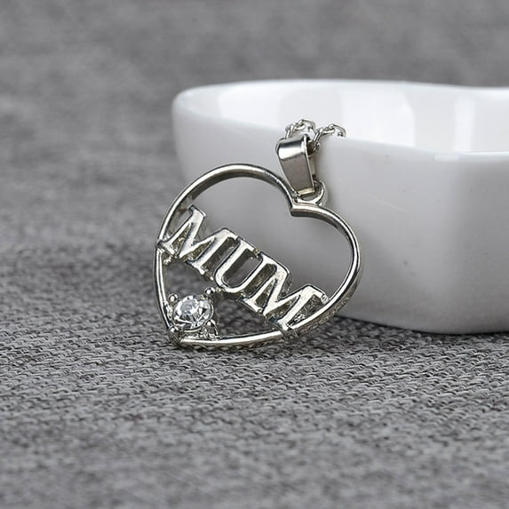 FRCOLOR Heart Necklace Necklaces with Pendant Name Special Event Gift Mother