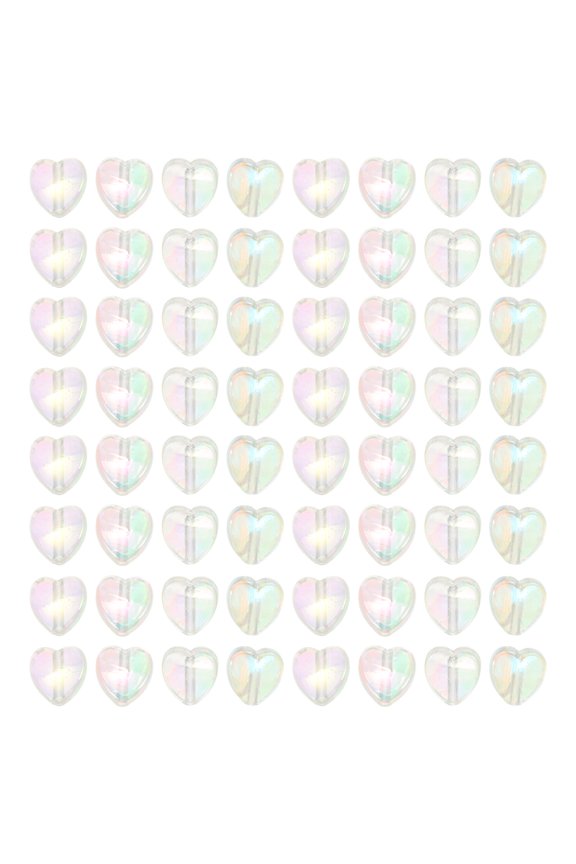 400Pcs Assorted Color Acrylic Heart Shape Beads Durable Jewelry Making Accessories for Bracelet and Necklace
