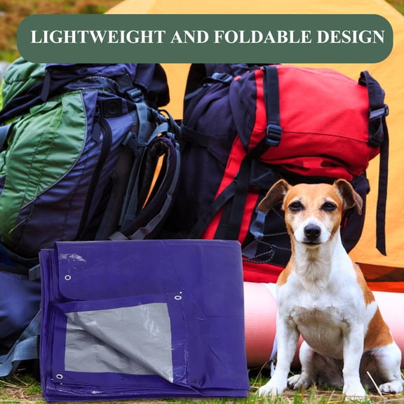 FRCOLOR Heavy Duty Outdoor Tarp 3mx5m Waterproof for Shade Canopy Firewood Cover Patio Umbrella Replacement Garden Sun Shade Foldable with Metal Grommets