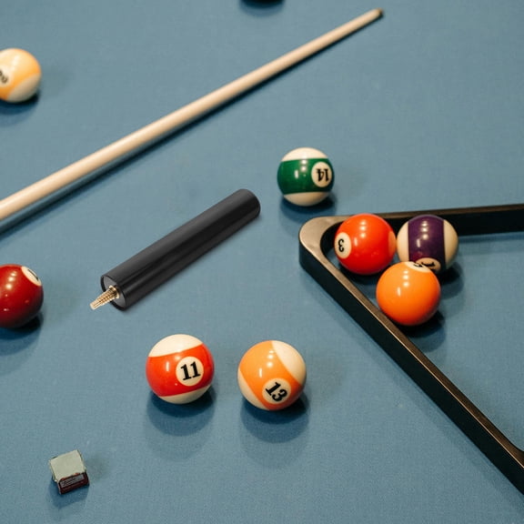LABSERRON 2Pcs Pool Cue Extension Black Retractable Design for Enhanced Grip and Control