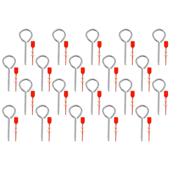 FRCOLOR Hemoton 50 Sets Fire Extinguisher Pull Pins with Plastic Seals Iron Safety Pins Tamper Proof Seals for Fire Equipment Accessories