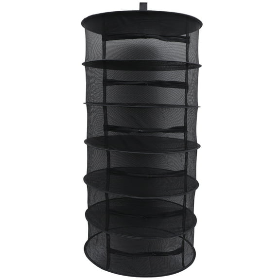 FRCOLOR Herb Dryer 2 Layer Drying Rack Hanging Dryer Mesh Folding Dry Rack for Hydroponic Bud Vegetables Hanging Net,44.88"X23.62"X23.62"