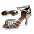thumbnail image 1 of FRCOLOR  High Heel Shoes for Women Dance Lace up Heels Women's Silver, 1 of 8