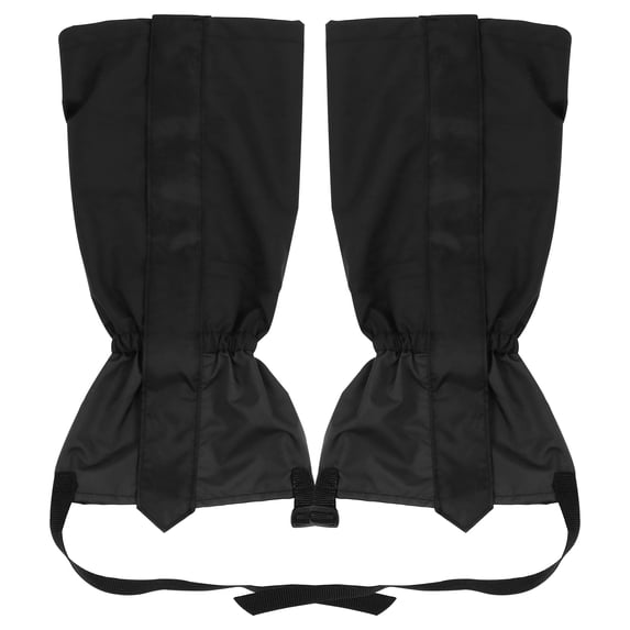 FRCOLOR Hiking Ski Snow Gaiters Black Polyester Waterproof Snow Boot Gaiters Outdoor Protection Leg Guards Leg Sleeves Boot Covers for Climbing Desert,3.15"X0.2"X0.2"