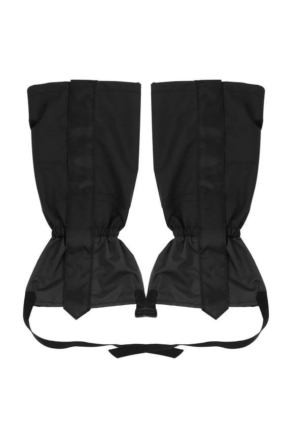 Hiking Ski Snow Gaiters Black Polyester Waterproof Snow Boot Gaiters Outdoor Protection Leg Guards Leg Sleeves Boot Covers for Climbing Desert,3.15"X0.2"X0.2"