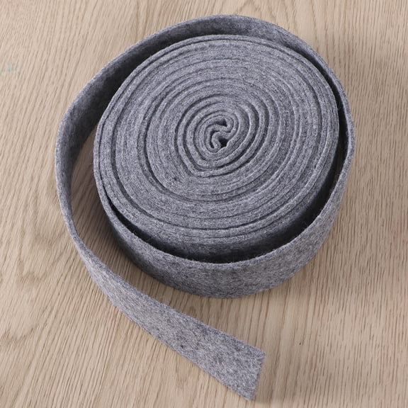 FRCOLOR Holiday Ribbon Decorative Felt Patches for Crafts, Christmas Tree Decorations, Grey Fabric Material