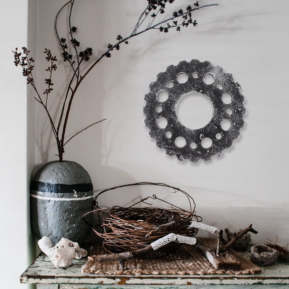FRCOLOR Compact Multi Color Wooden Gear Wall Hanging for Vintage Industrial Theme and Shop Display
