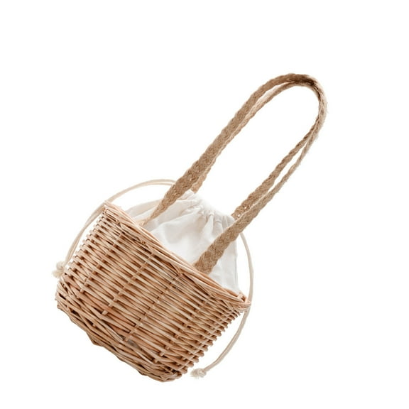 FRCOLOR  Home Handbag Sundries Storage Basket Round Modeling Travel