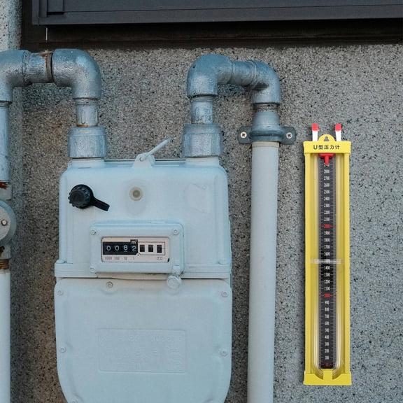 FRCOLOR Home Pressure Sensor 0-3000pa High Precision Pressure Gauge U-Shaped Differential Sensor U-Tube Manometer for Accurate Measurement Gas Pressure Detection