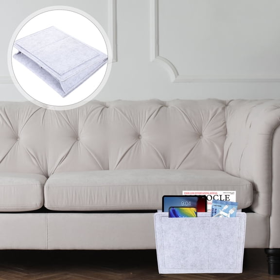LABSERRON Light Grey Bedside Organizer Pouch, 1 Pack - Convenient Storage for Bedroom Essentials