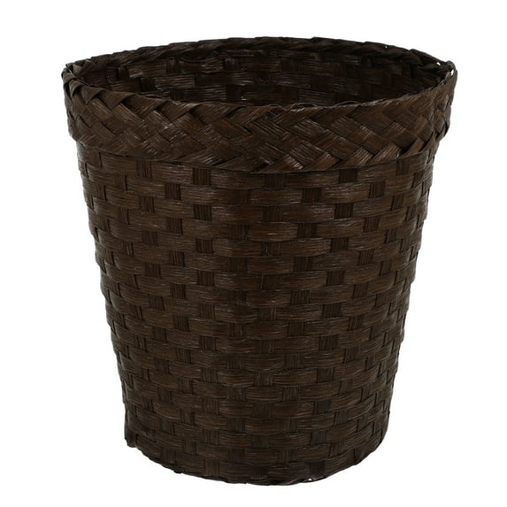 FRCOLOR Home Trash Can 1Pc Bathroom Laundry Basket Household Waste Paper Basket Woven Storage Basket,10.24"X9.84"X9.45"