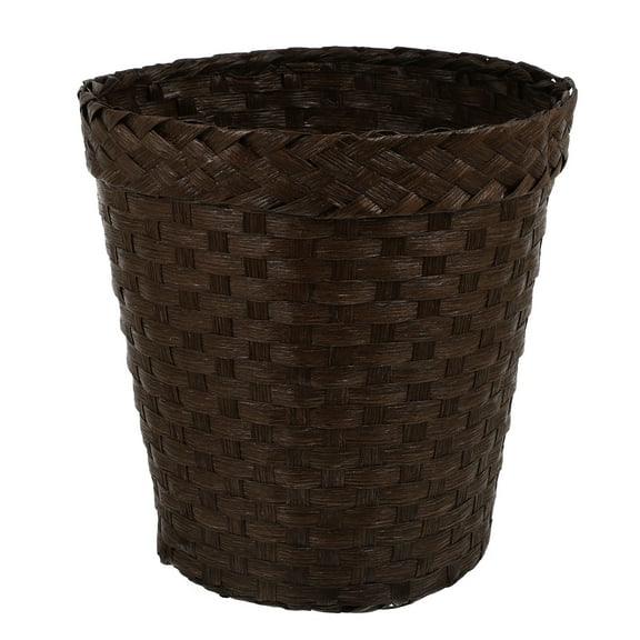 FRCOLOR Home Trash Can 1Pc Bathroom Laundry Basket Household Waste Paper Basket Woven Storage Basket,10.24"X9.84"X9.45"