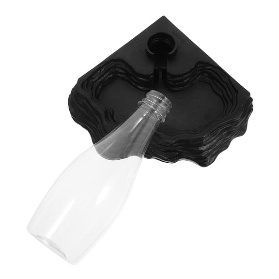 FRCOLOR Gecko Tank Accessories Standing Tortoise Waterer Sponge Reptiles Watering Device Decor Black