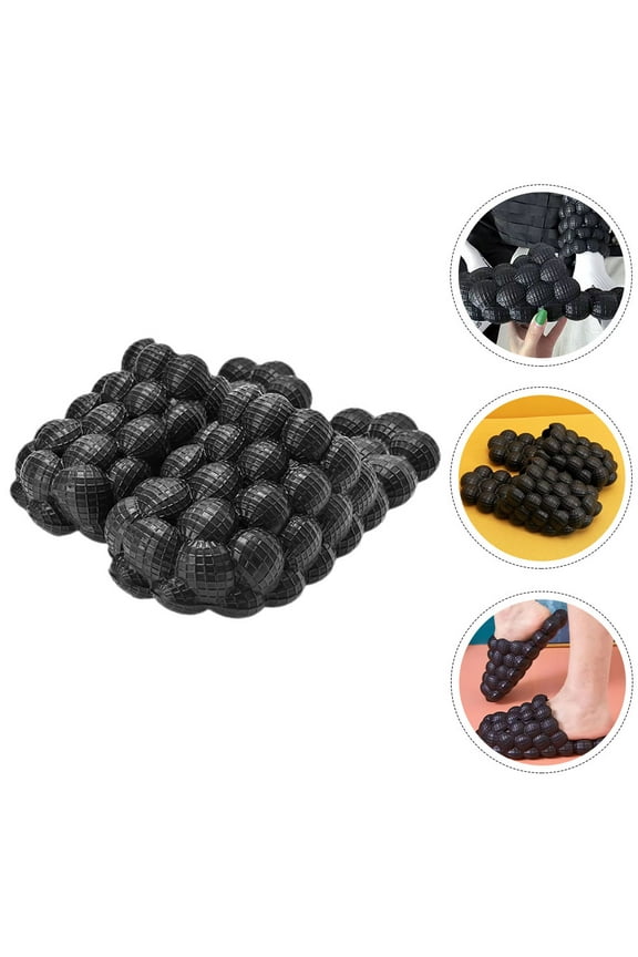 Household Slippers Bubble Slides for Men Lovers Travel Black