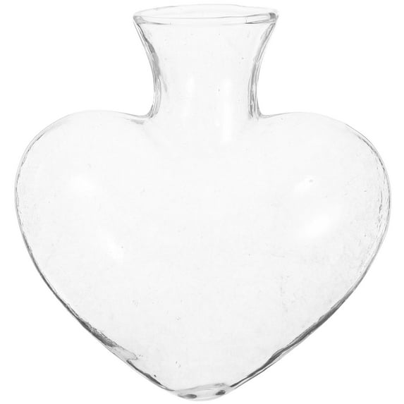 FRCOLOR Hydroponic Flower Vase Transparent Glass Plant Planter Heart Shape Flower Vase