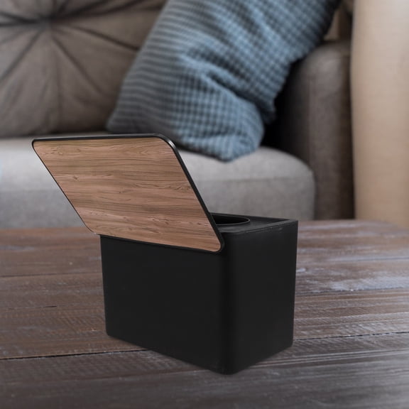 FRCOLOR Imitation Wood Grain Napkin Dispenser End Table Rectangular Tissue Box for Home Dorm
