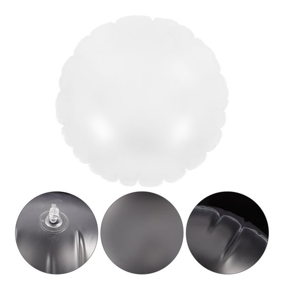 FRCOLOR Inflatable Clear Pillow Insert Transparent Pillow Round Pillow for Car Camping Travel