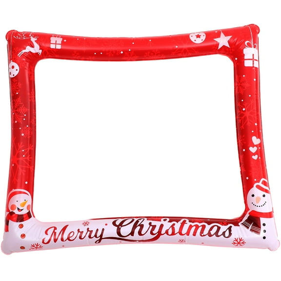 FRCOLOR Inflatable Photo Frame for New Year Party 1Pcs Red PVC 75.00X65.00X0.10CM