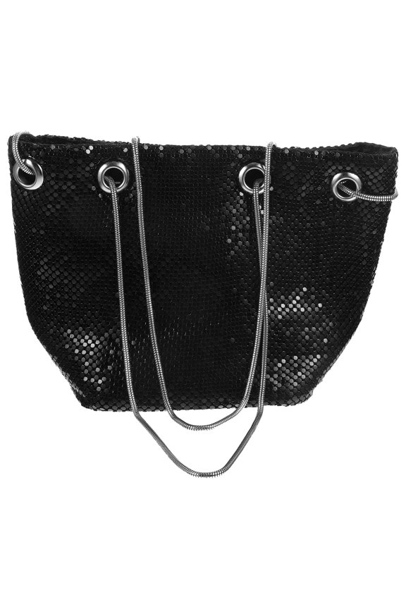 Fashion Bucket Bag in Black with Sequin Detail Perfect for Daily Travel and Office