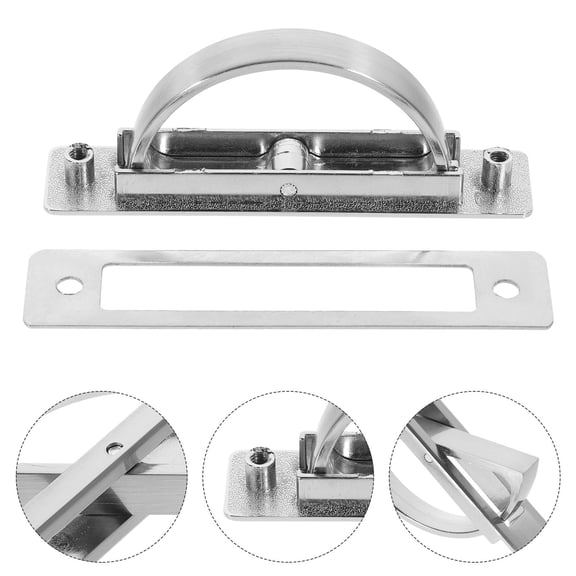 KAKOWELY Drawer Handle Zinc Alloy Silver 1Pcs 3.9X1.5X0.9In