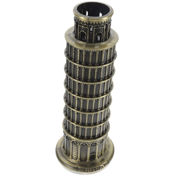 LABSERRON Italy Landmark Leaning Tower of Pisa Dark Brown Zinc Alloy Statue