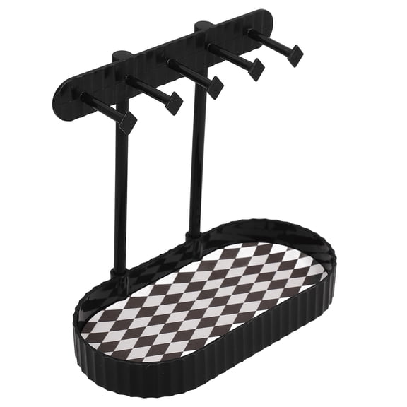 FRCOLOR Jewelry Stand Holder Organizer Jewelry Hanger Necklaces Earring Bracelet Holder For Studs Rings Black