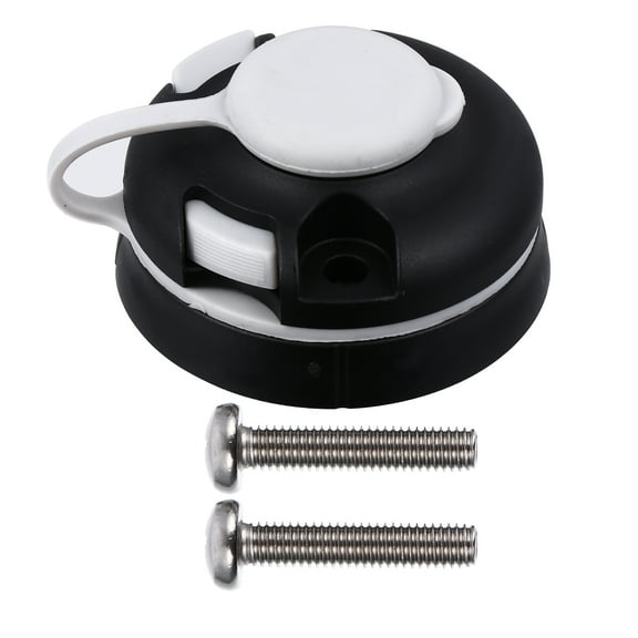 FRCOLOR Kayak Mount Base Kayak Deck Flush Mount Base Nylon Compact Round Threaded Flush Deck Mounting Bracket Fishing Rod Holder with Cap Cover for Canoe Fishing Tackle Accessory,2.36"X2.36"X1.18"