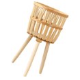 thumbnail image 1 of WASHWEPE Simple Natural Design Bamboo Flower Basket For Indoor Plant Placement 1Pcs 17.3X9.1In, 1 of 8