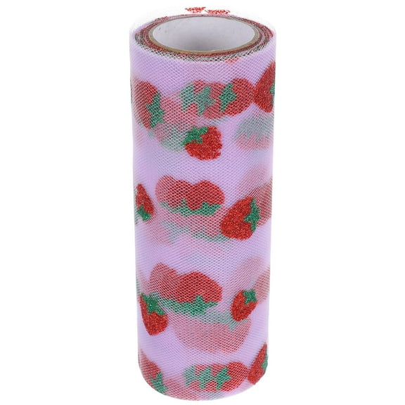 FRCOLOR  Kids Outfits Girls Strawberry Fabric Elegant Ribbon Purple Tulle Child